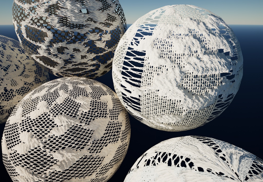 【5個セット】4KレースPBRテクスチャ【セットN】 【5-Piece Set】4K Lace Fabric Textures