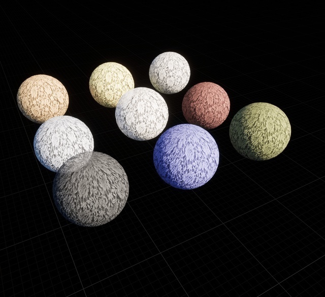 4Kレーステクスチャカラー9セット　AAFR-00002　4K LacePBRTexture9Colors available