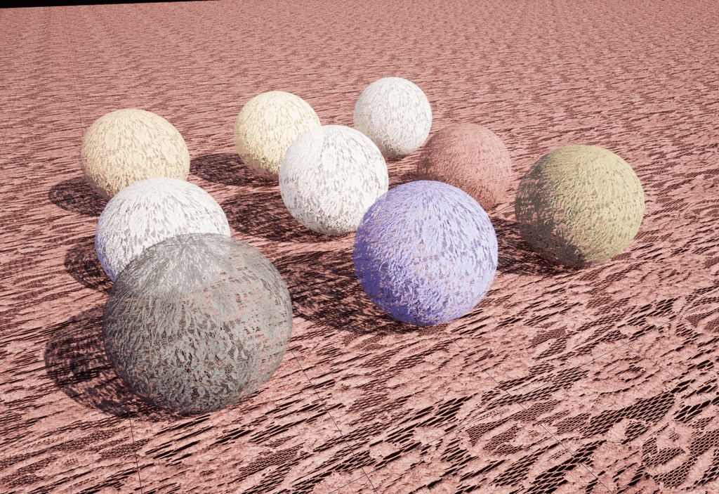 4Kレーステクスチャカラー9セット AAFR-00002 4K LacePBRTexture9Colors available