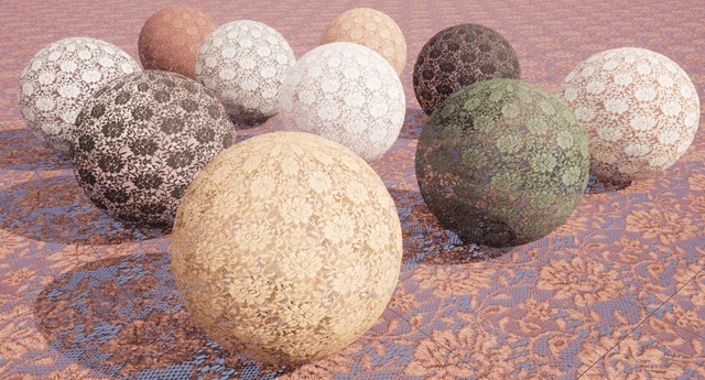 4Kレーステクスチャ9カラーセット AAFR-00004 4K LacePBRTexture9Colors available