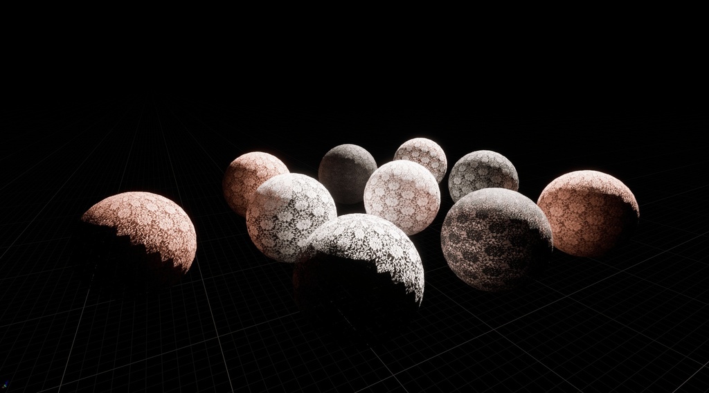 4Kレーステクスチャ9カラーセット AAFR-00004 4K LacePBRTexture9Colors available