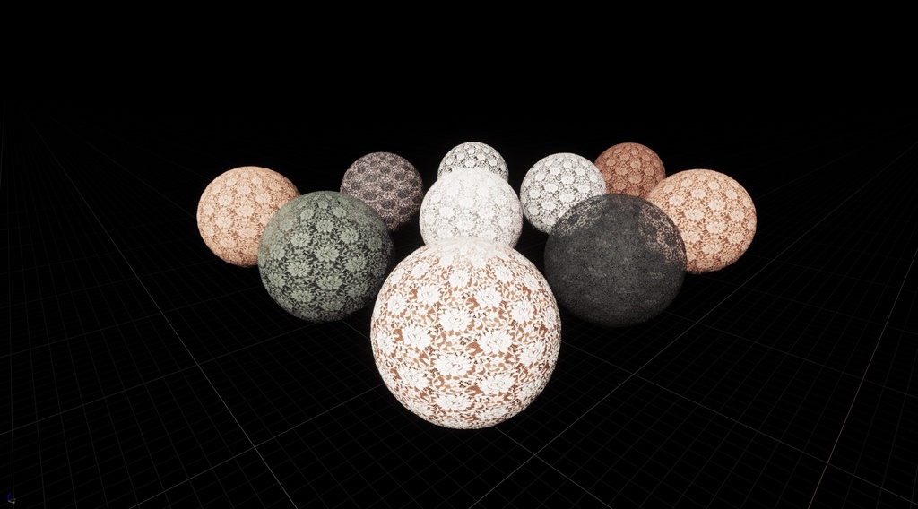 4Kレーステクスチャ9カラーセット AAFR-00004 4K LacePBRTexture9Colors available