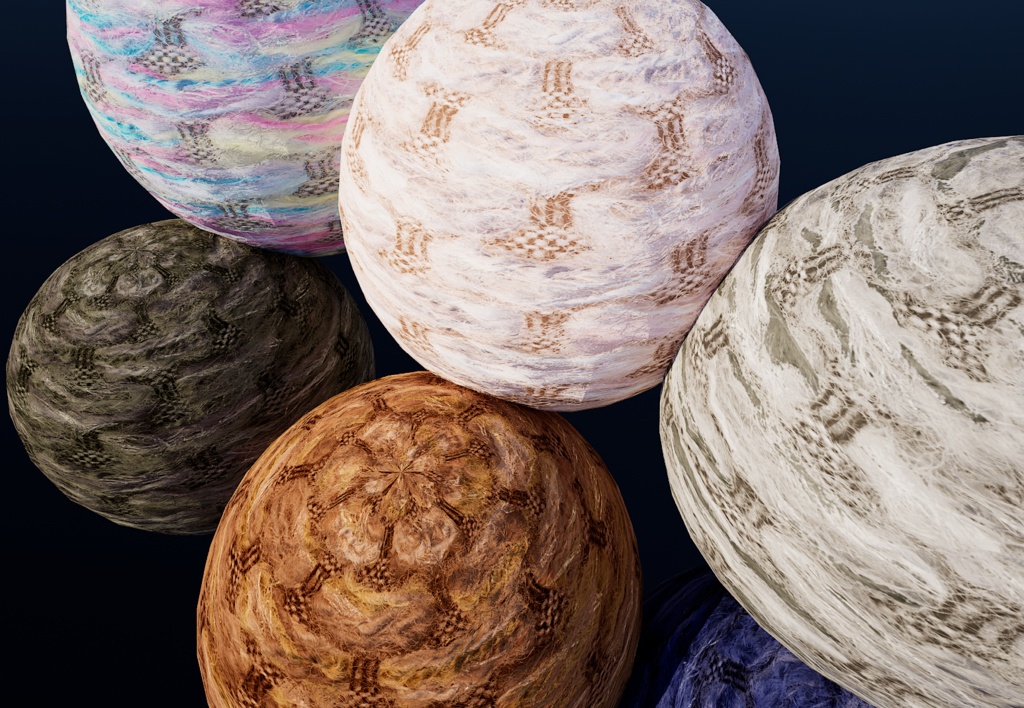 4Kレーステクスチャ6カラーセット AAAV-00185 4K LacePBRTexture6Colors available