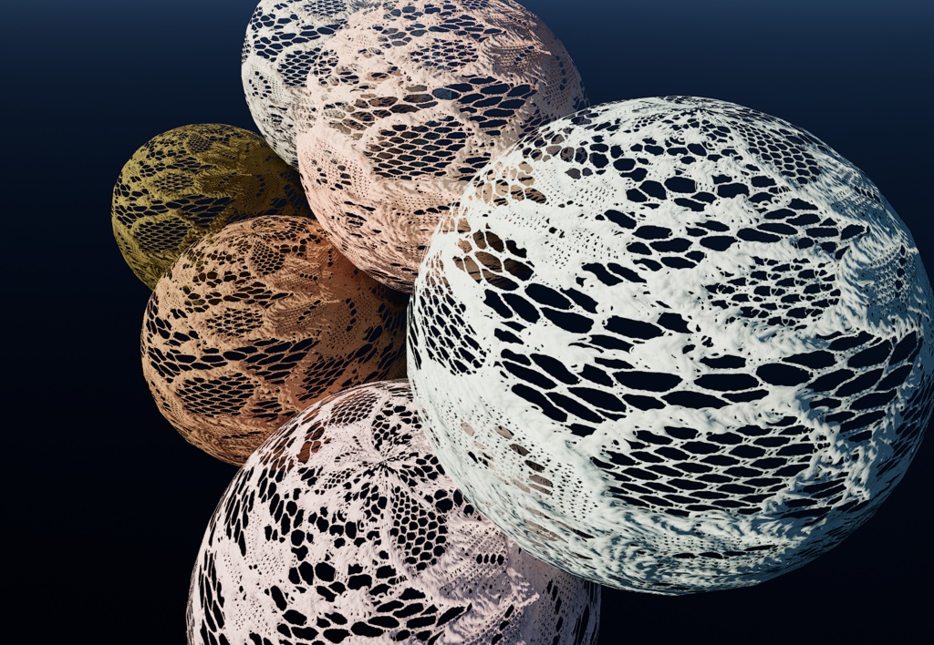4Kレーステクスチャ6カラーセット AAFR00023 4K LacePBRTexture6Colors available