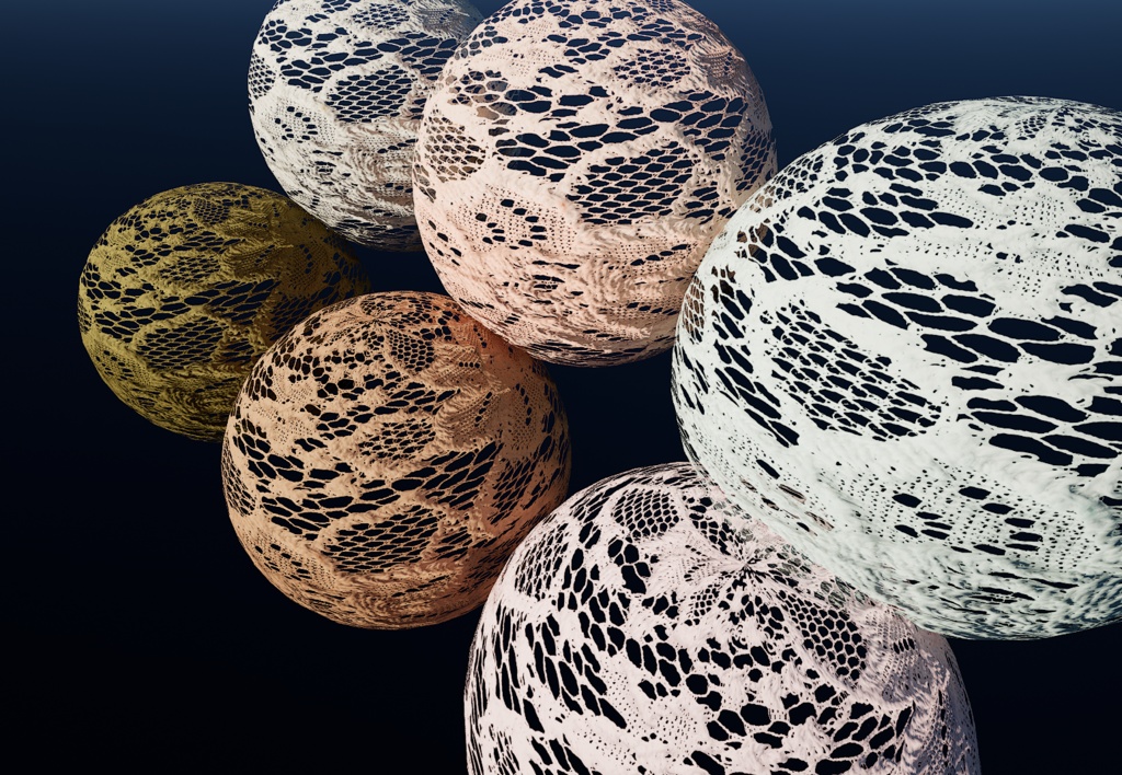 4Kレーステクスチャ6カラーセット　AAFR00023　4K LacePBRTexture6Colors available