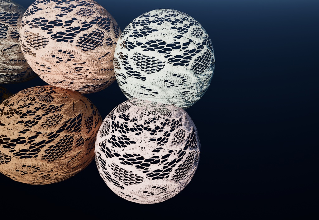 4Kレーステクスチャ6カラーセット AAFR00023 4K LacePBRTexture6Colors available