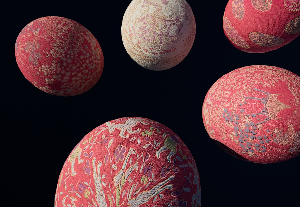 高解像度 チャイナテクスチャ5種類セット23color (AAAN00001~5) 4K Chine 5 pieces 23colorPBRTexture