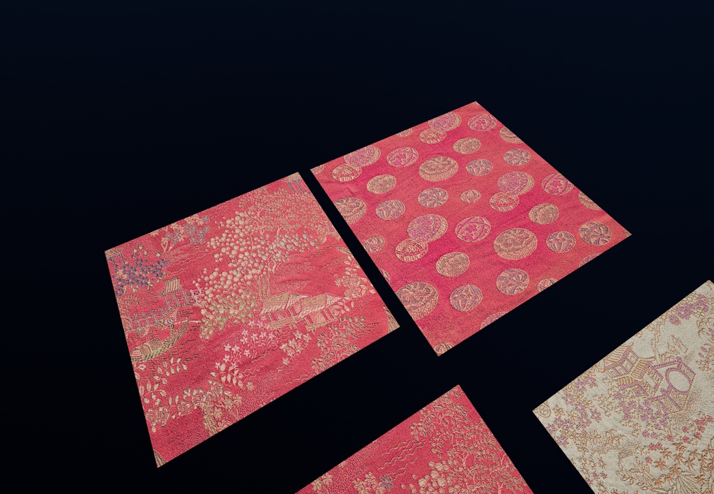 高解像度 チャイナテクスチャ5種類セット23color (AAAN00001~5) 4K Chine 5 pieces 23colorPBRTexture