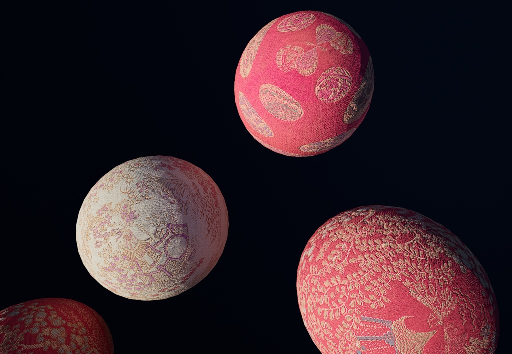 高解像度 チャイナテクスチャ5種類セット23color (AAAN00001~5) 4K Chine 5 pieces 23colorPBRTexture