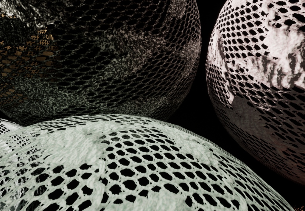 高解像度 ハート柄レースPBRテクスチャ8color付き(AFFR00007)High Solution 8colorPBRTexture