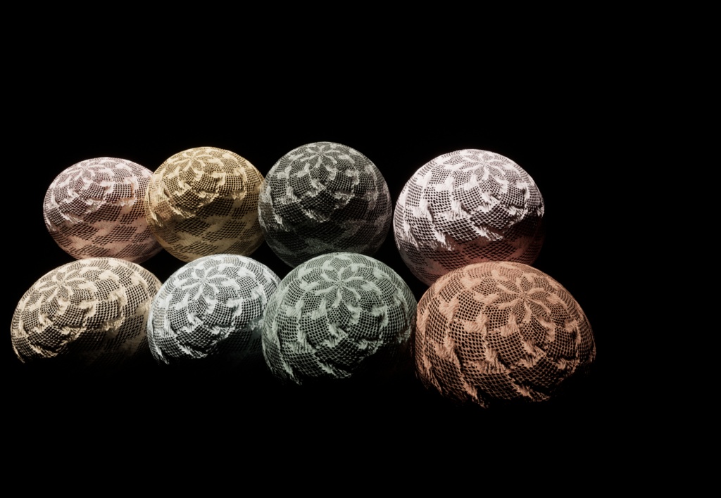 高解像度 ハート柄レースPBRテクスチャ8color付き(AFFR00007)High Solution 8colorPBRTexture