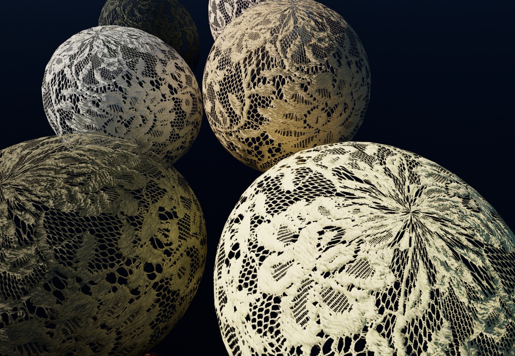 高解像度 エレガンスレースPBRテクスチャ10color付き(AFFR00006)High Solution 10colorPBRTexture