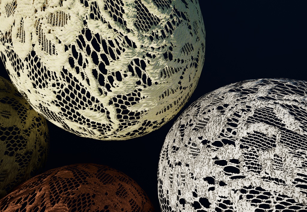 高解像度 エレガンスレースPBRテクスチャ10color付き(AFFR00006)High Solution 10colorPBRTexture