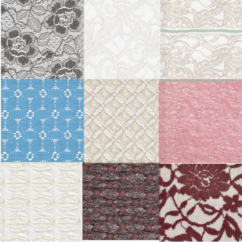 Seamless 高解像度LaceTexture　9個セットAFFR29-37