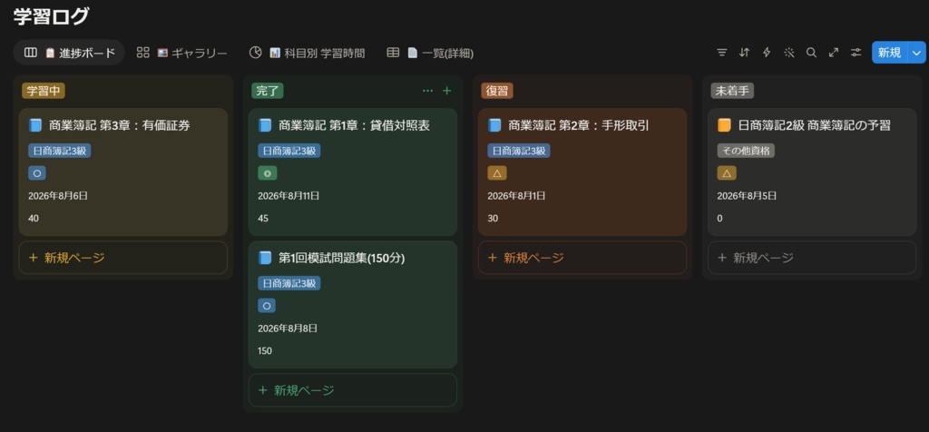 【Notion】資格学習トラッカー(有償版)