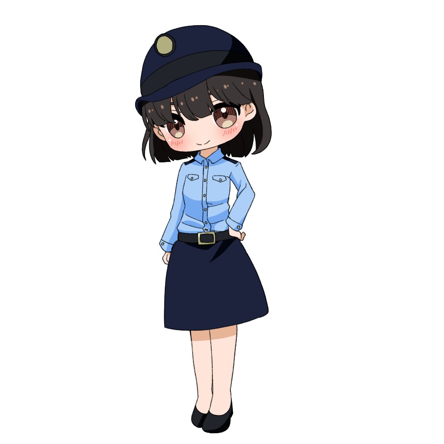 【無料あり】デフォルメ立ち絵素材 警官