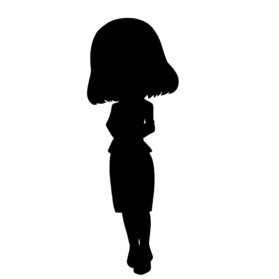 【無料あり】デフォルメ立ち絵素材 スーツ黒