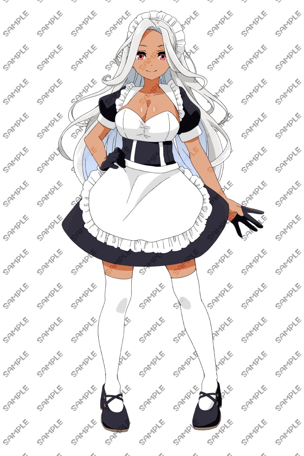 【psdデータ】銀髪褐色メイドさん【R18利用可】