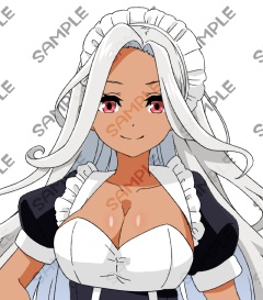 【psdデータ】銀髪褐色メイドさん【R18利用可】