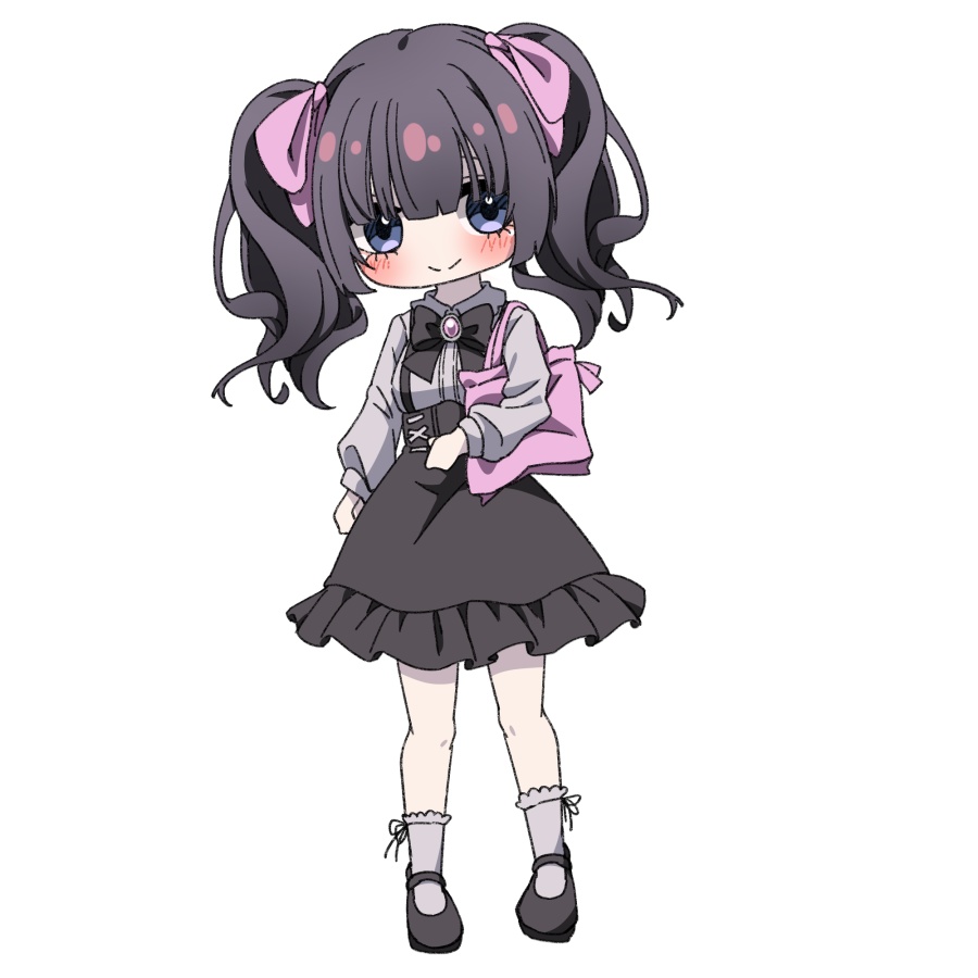 【無料あり】デフォルメ立ち絵素材 地雷系ちゃんピンク