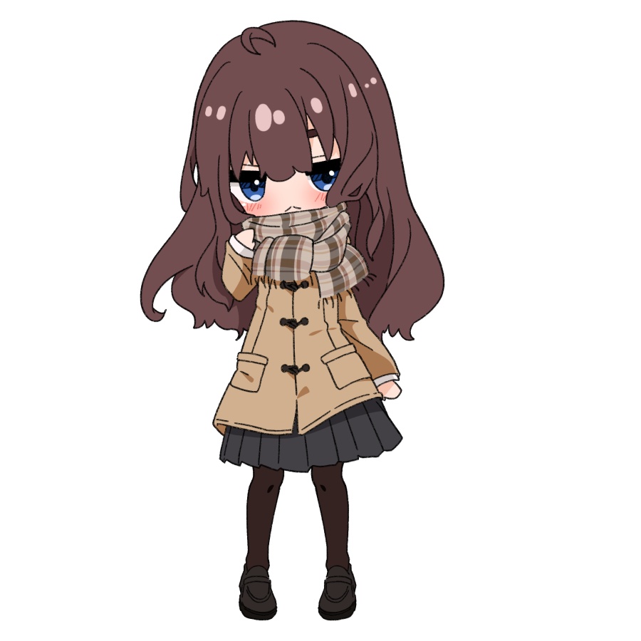 【無料あり】デフォルメ立ち絵素材 マフラーJK