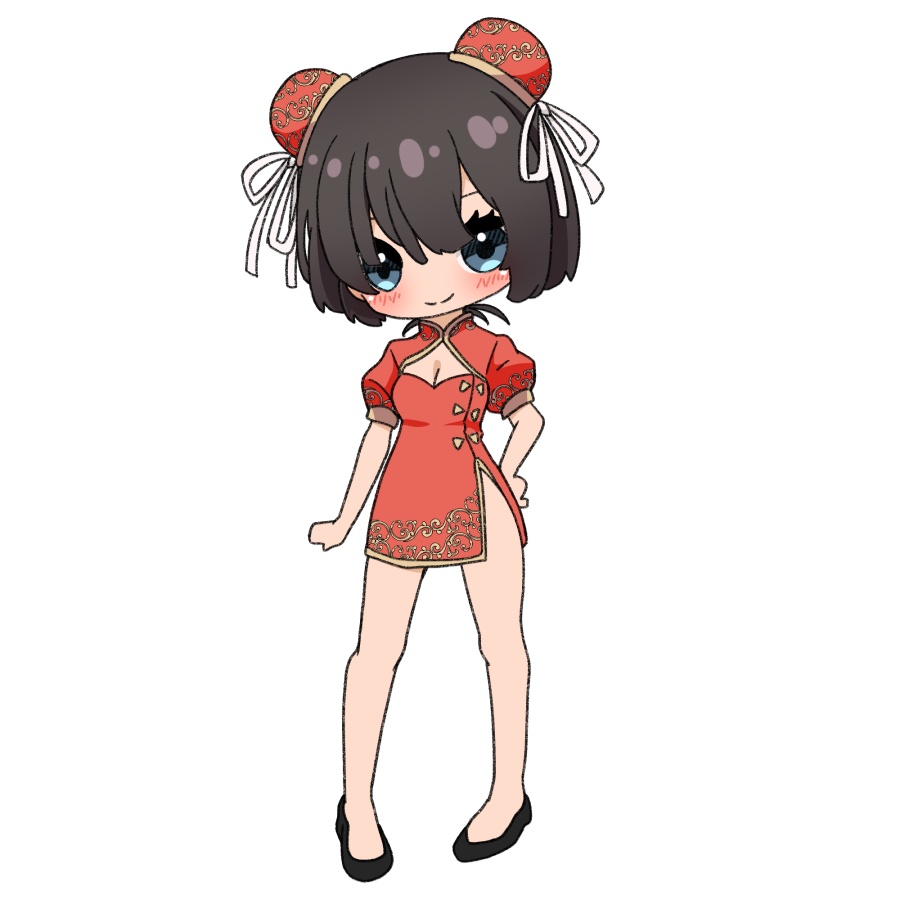 【無料あり】デフォルメ立ち絵素材 チャイナ服