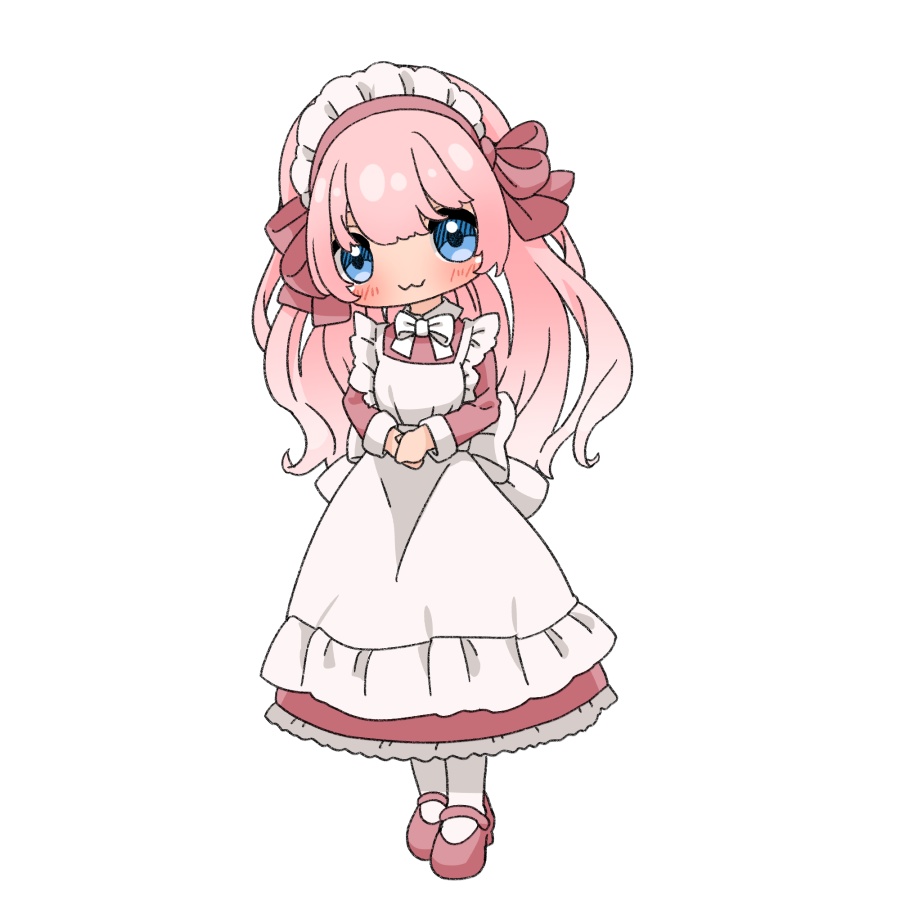 【無料あり】デフォルメ立ち絵素材 ピンクメイド