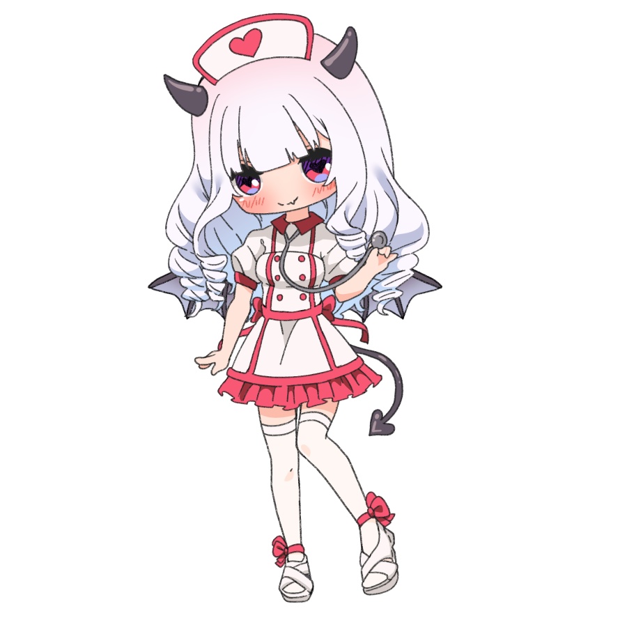 【無料あり】デフォルメ立ち絵素材 サキュバスナース