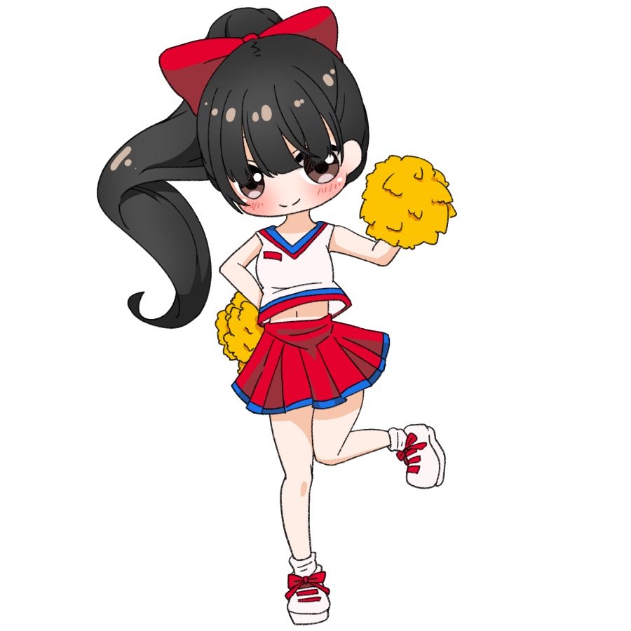 【無料あり】デフォルメ立ち絵素材 チアガール