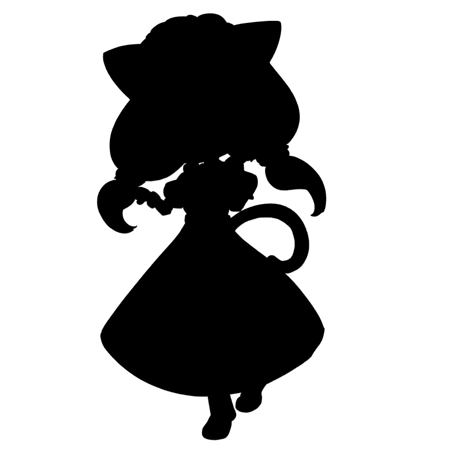 【無料あり】デフォルメ立ち絵素材 メイド 猫 水色