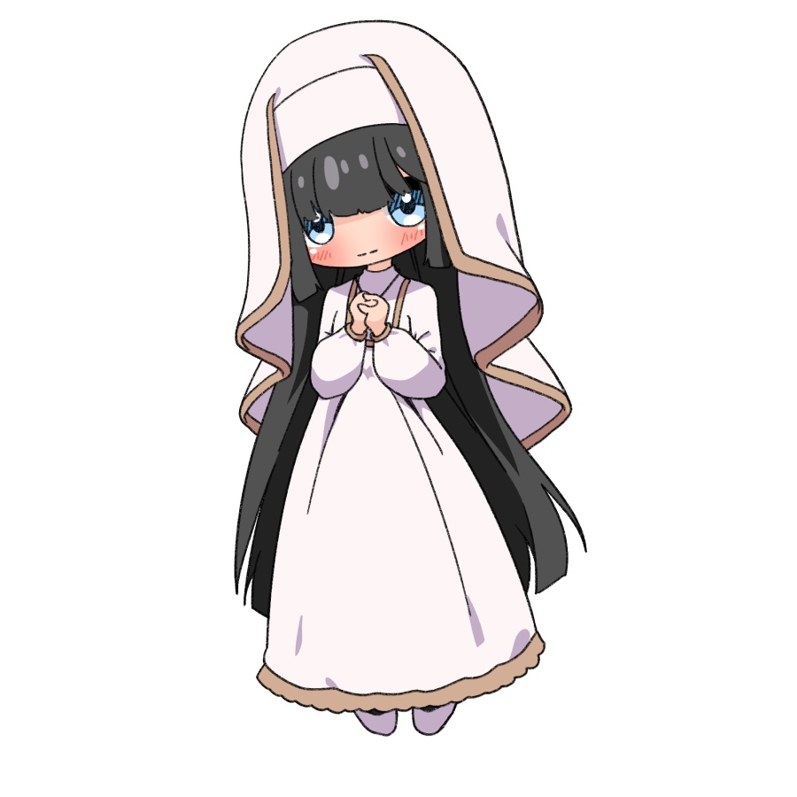 【無料あり】デフォルメ立ち絵素材 シスター白