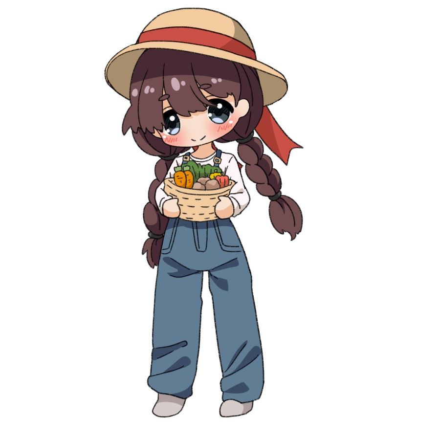 【無料あり】デフォルメ立ち絵素材 農家 野菜