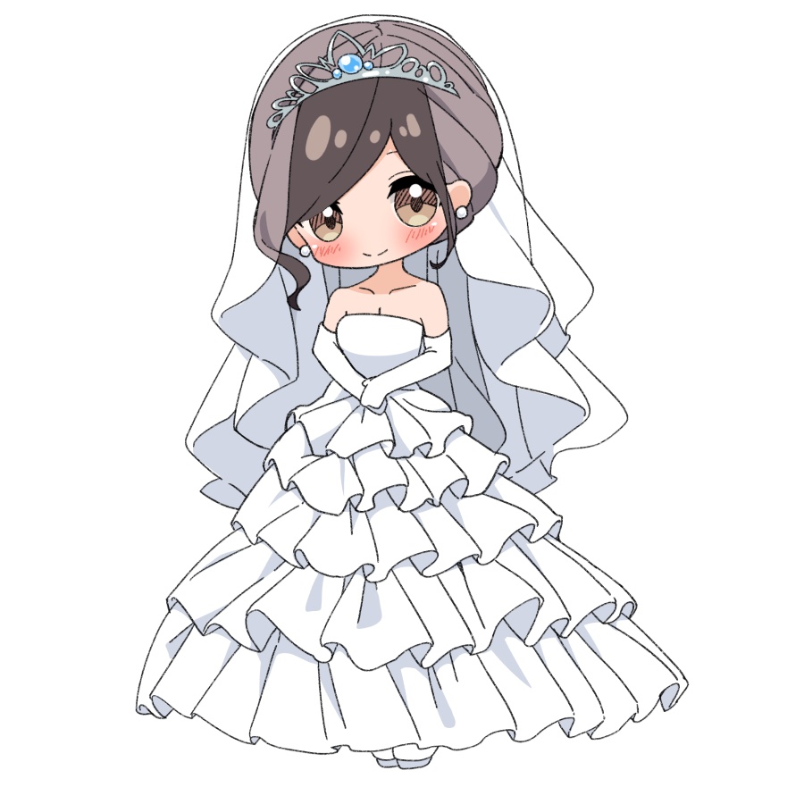 【無料あり】デフォルメ立ち絵素材 ウェディングドレス