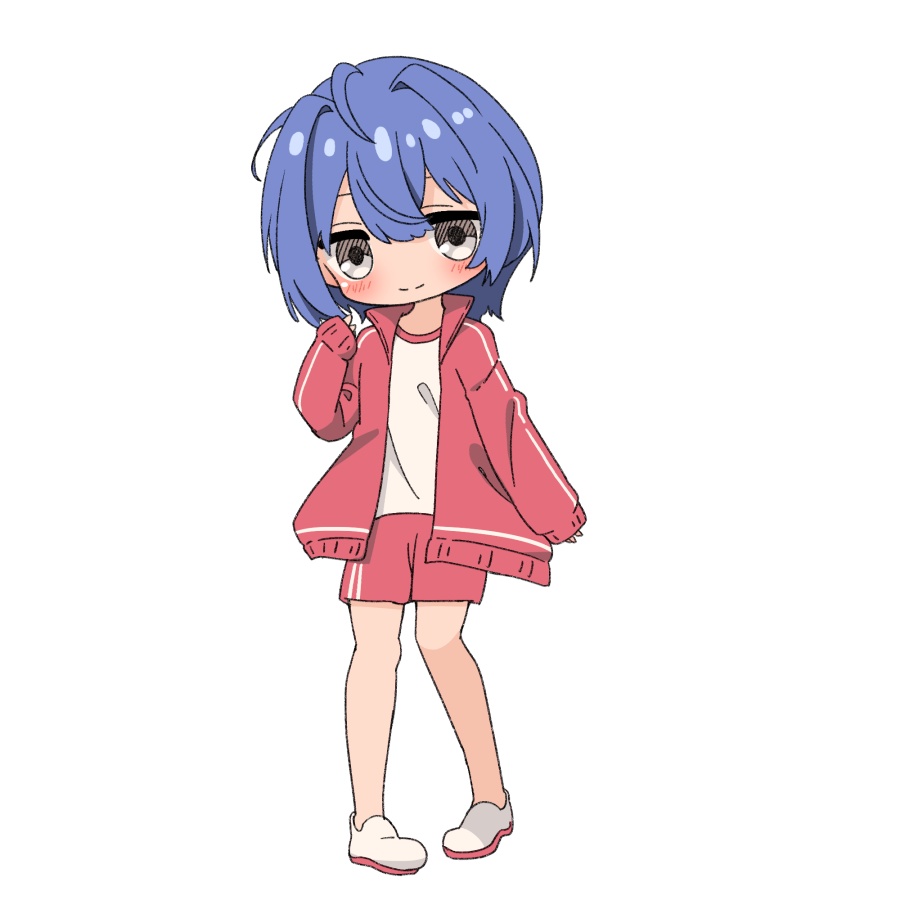 【無料あり】デフォルメ立ち絵素材 ジャージ 赤