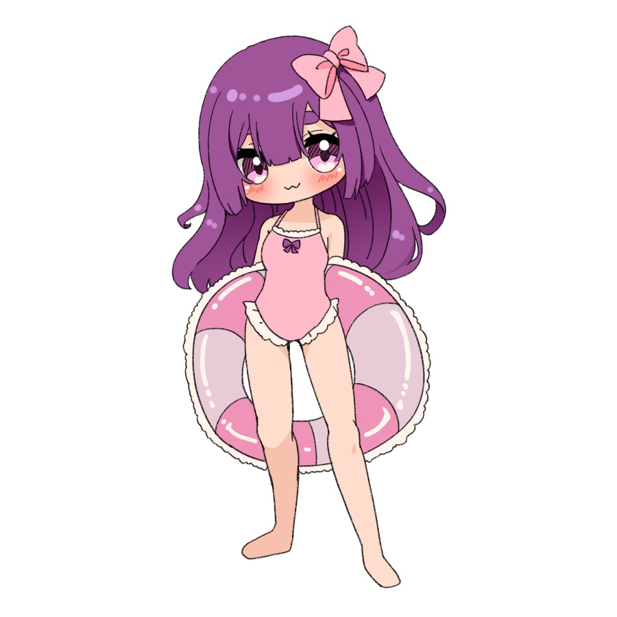 【無料あり】デフォルメ立ち絵素材 浮き輪