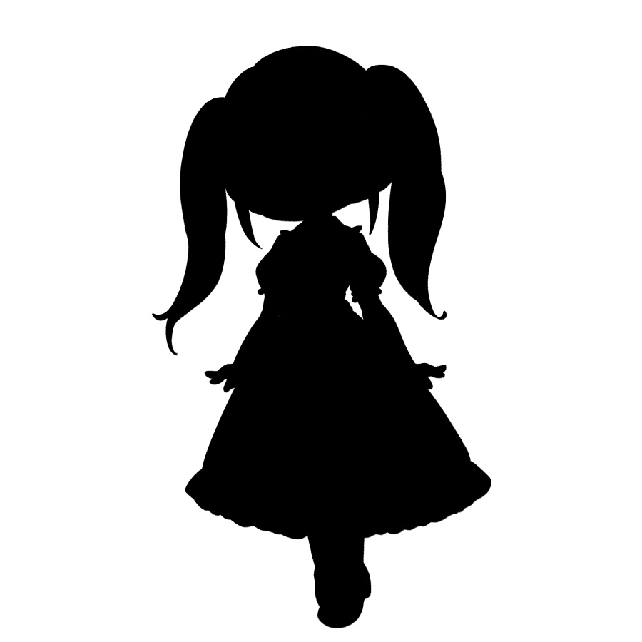 【無料あり】デフォルメ立ち絵素材 エプロンワンピ ハート