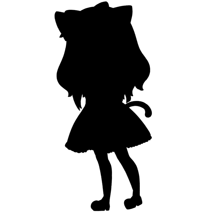 【無料あり】デフォルメ立ち絵素材 黒猫ちゃん