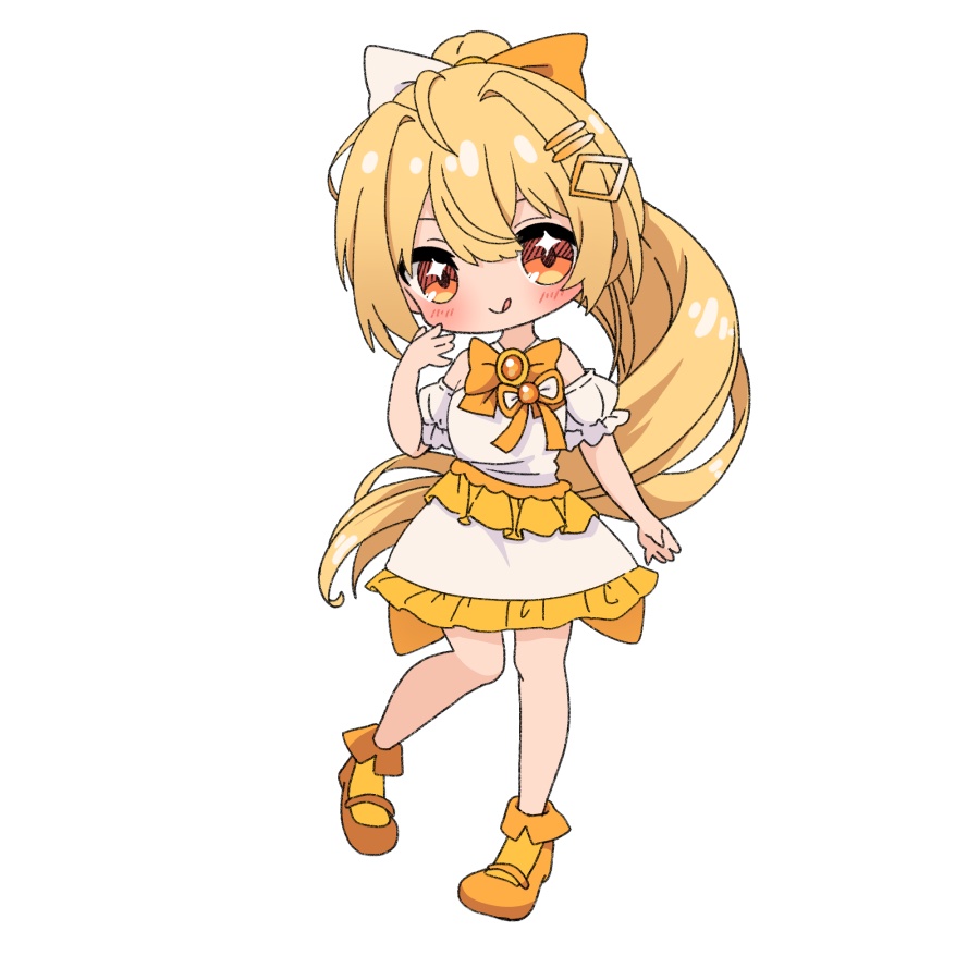 【無料あり】デフォルメ立ち絵素材 アイドル 黄色