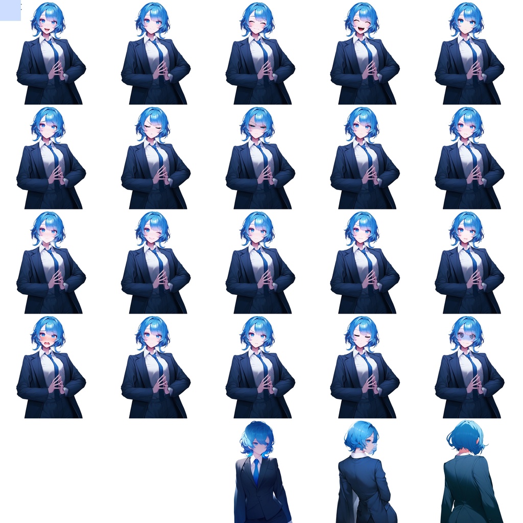 汎用立ち絵素素材【SW1-Blue-1】