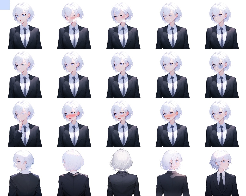 汎用立ち絵素素材【SW1-White-1】