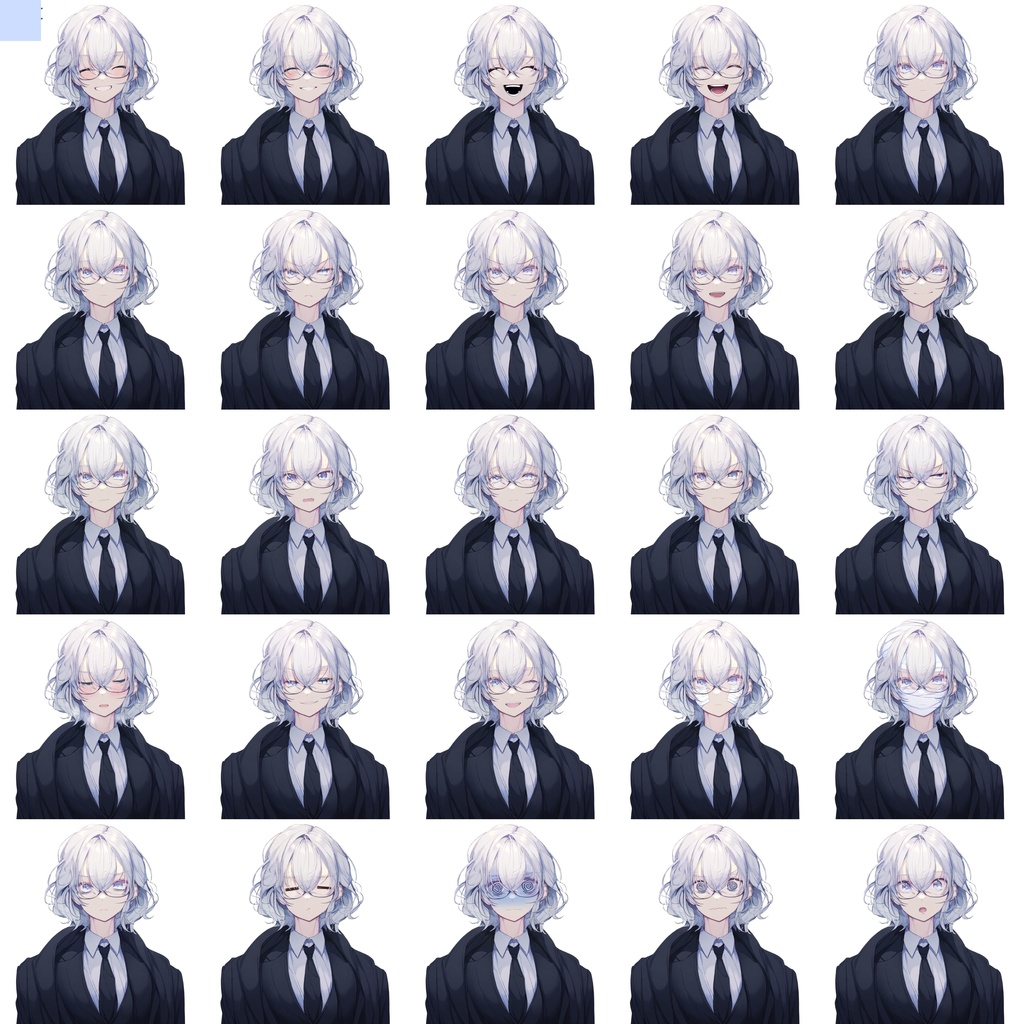 汎用立ち絵素素材【SW1-White-2】