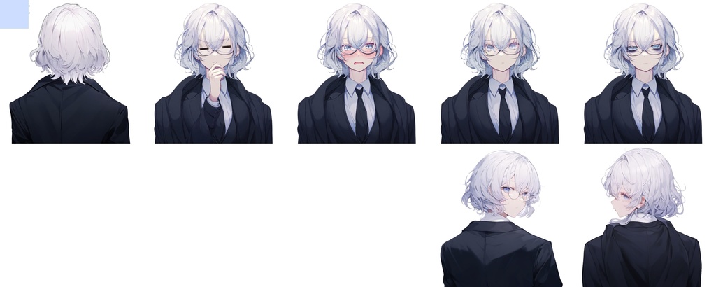 汎用立ち絵素素材【SW1-White-2】