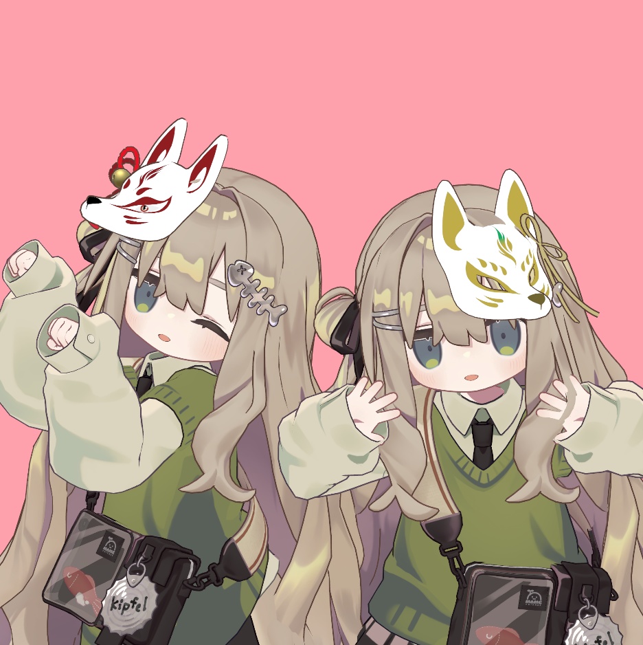 【3Dモデル】きつね面アクセサリー 【アバター装着用】