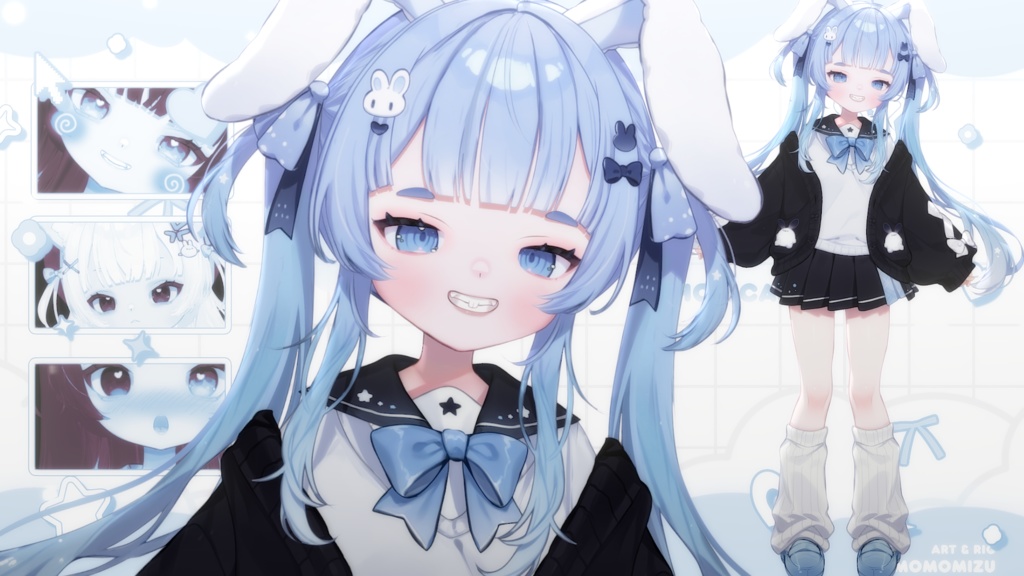 うさぎ系VTuber「うさぎ」– 萌え系フルボディ・カスタマイズ可能モデル