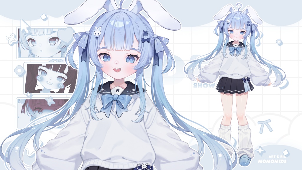 うさぎ系VTuber「うさぎ」– 萌え系フルボディ・カスタマイズ可能モデル