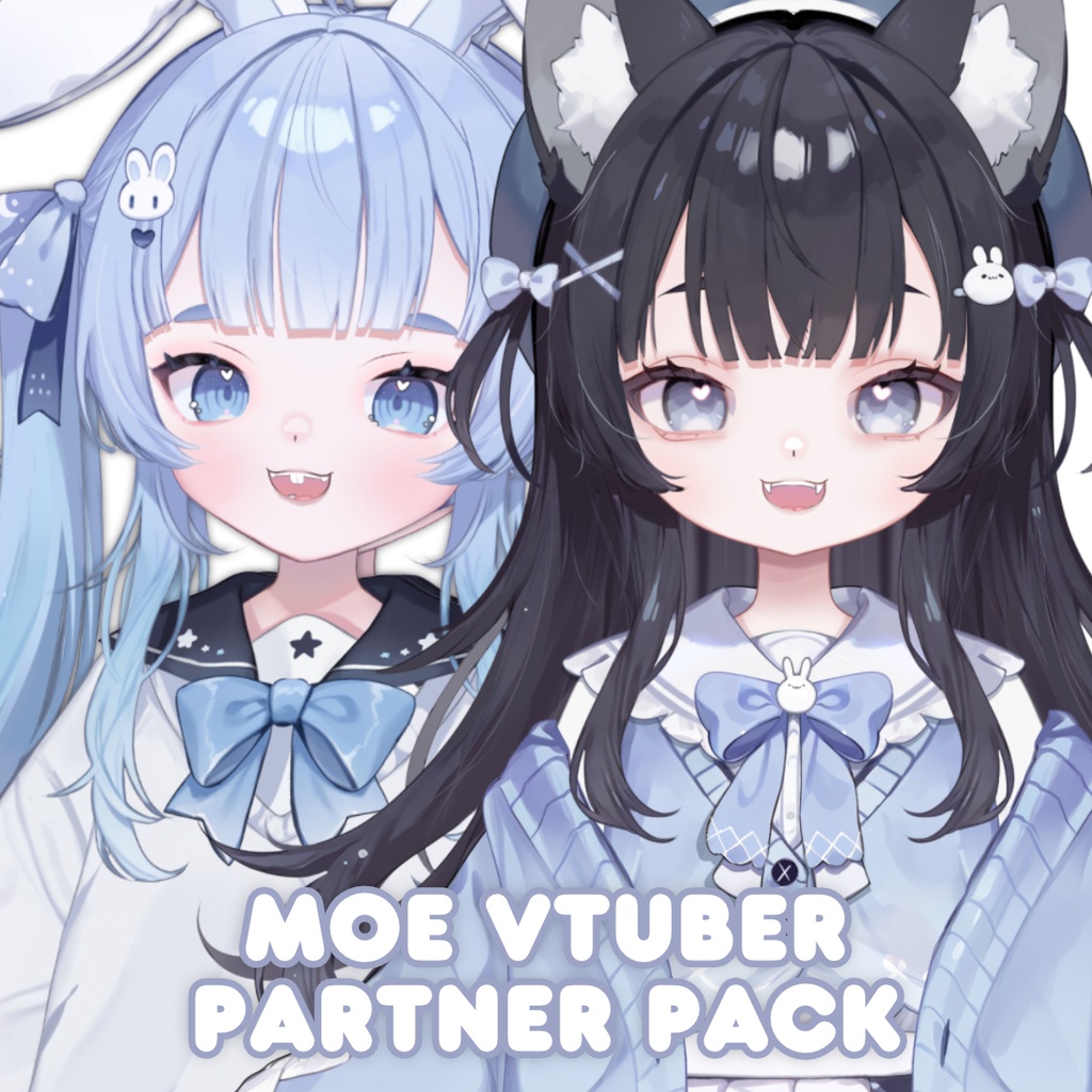 萌え系VTuber「うさぎ＆ユキ」– フルボディ・カスタマイズ可能モデルセット