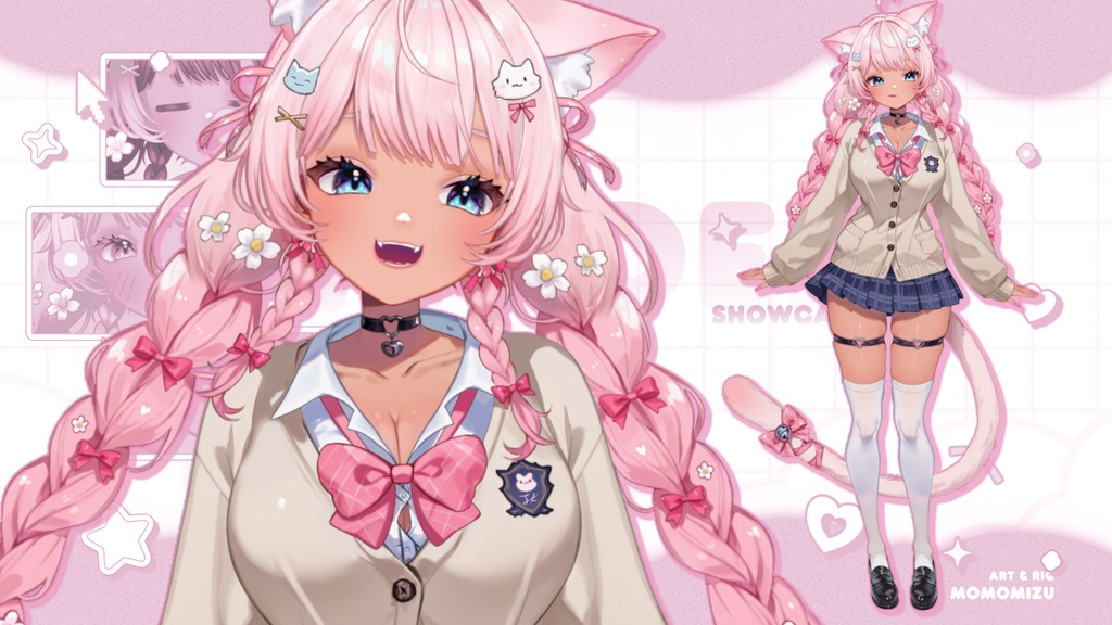 期間限定無料!ギャル系VTuber「ナナ」– フルボディ・カスタマイズ可能モデル