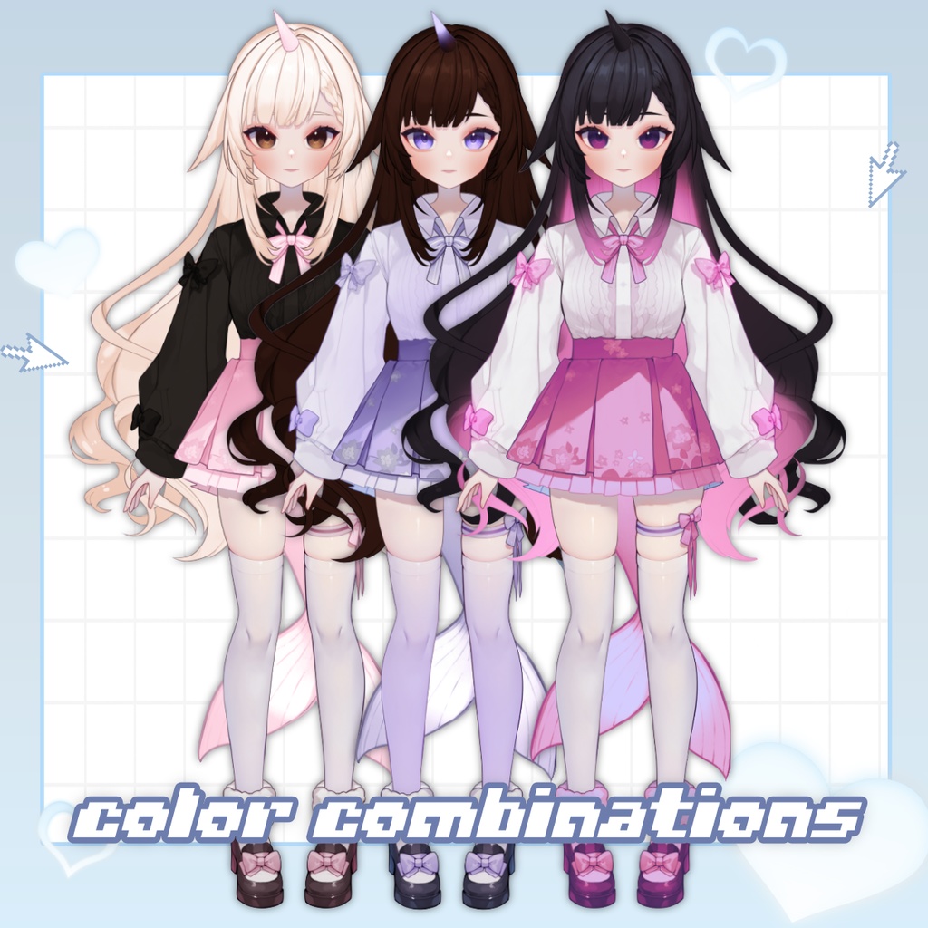 イッカク系VTuber「ナリエル」– フルボディモデル