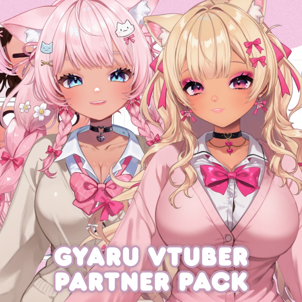 ギャル系VTuber「ナナ&リリ」– フルボディ・カスタマイズ可能モデルセット
