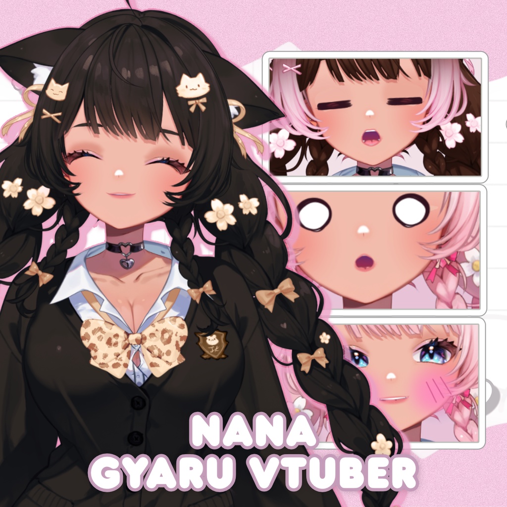 ギャル系VTuber「ナナ&リリ」– フルボディ・カスタマイズ可能モデルセット